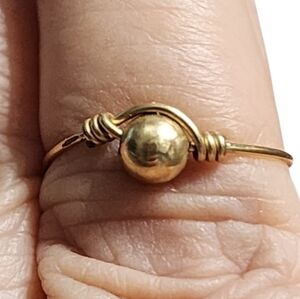 Handmade Gold-Tone Wire Ring